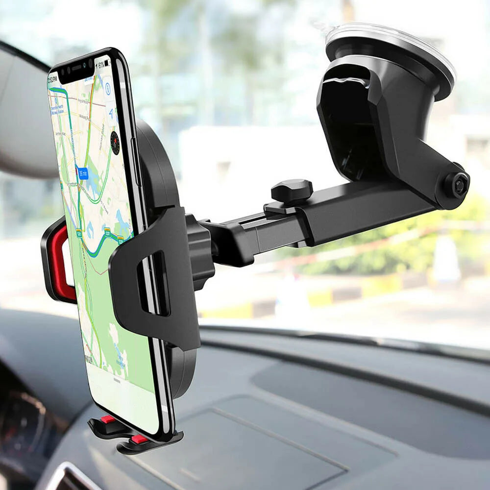 Support Téléphone Voiture 360° - Ventouse et Bras Rétractable