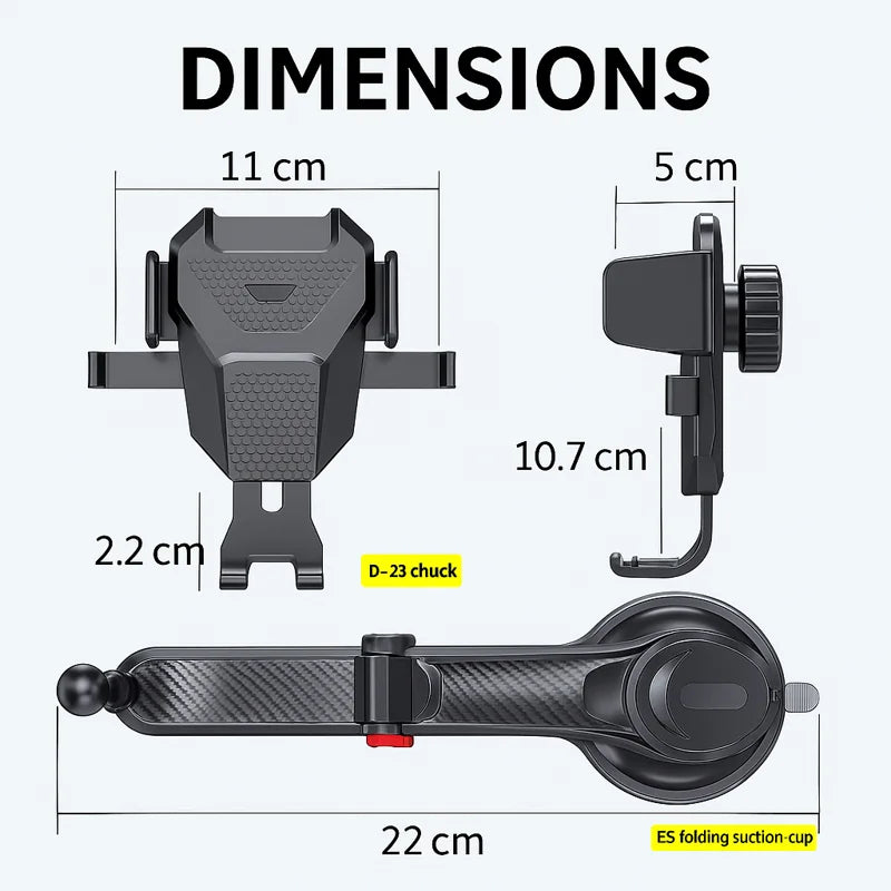 Support téléphone voiture par gravité – universel (tableau de bord)