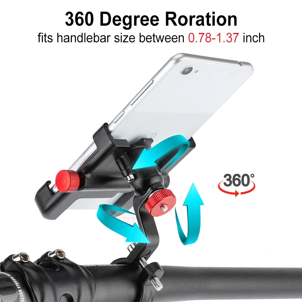 Support Téléphone Guidon Vélo/Moto en Aluminium – Réglable et Antidérapant