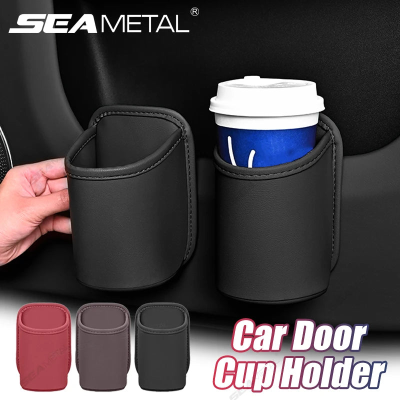 Porte-gobelet auto universel en simili cuir Ø8 cm
