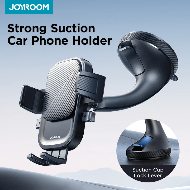 Support Téléphone Voiture Joyroom — Ventouse Forte, Rotation 360°, Tableau de Bord / Pare‑Brise