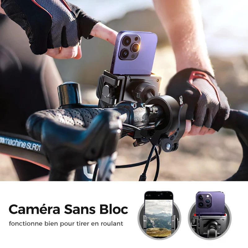 Support Téléphone Vélo/Moto Universel Joyroom 2024 – Une Main, Anti-Choc, 4.7–7 pouces