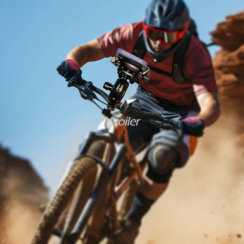 Support Téléphone Aluminium Anti-Vibration pour Moto – Verrouillage 1s, Anti-Vol, Compatible Caméra, Guidon