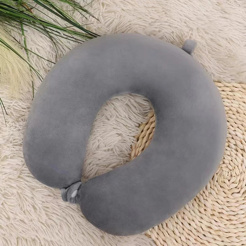 Oreiller de voyage en peluche, forme U