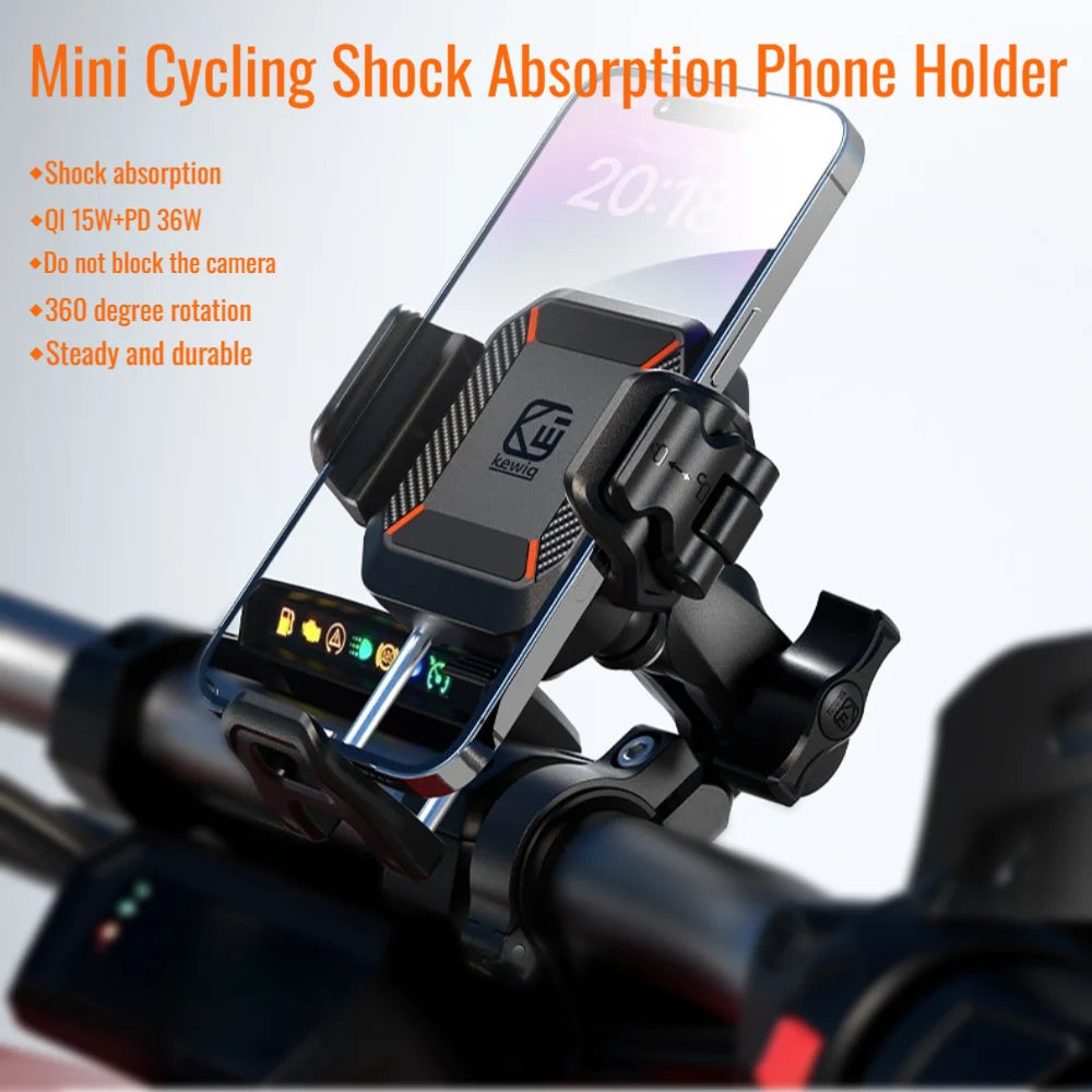 Support Téléphone Moto Deelife – Charge Sans Fil et Anti-Vibration