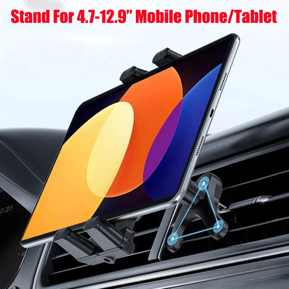 Support universel voiture pour tablette et téléphone (4,7–12,9 pouces)