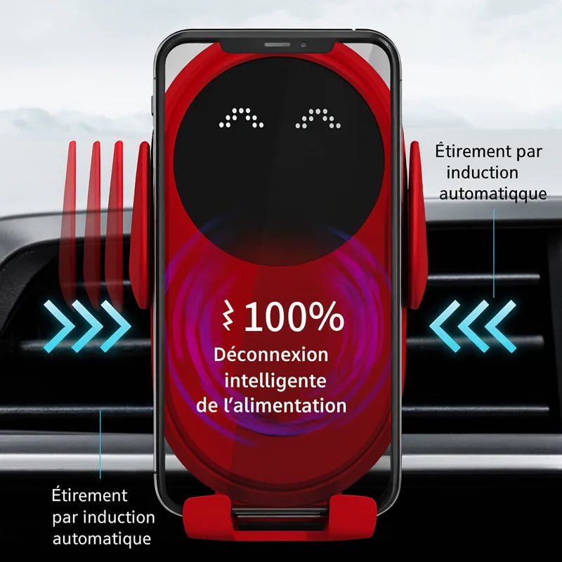 Support Voiture Qi Sans Fil – Détection Infrarouge et Serrage Automatique S11