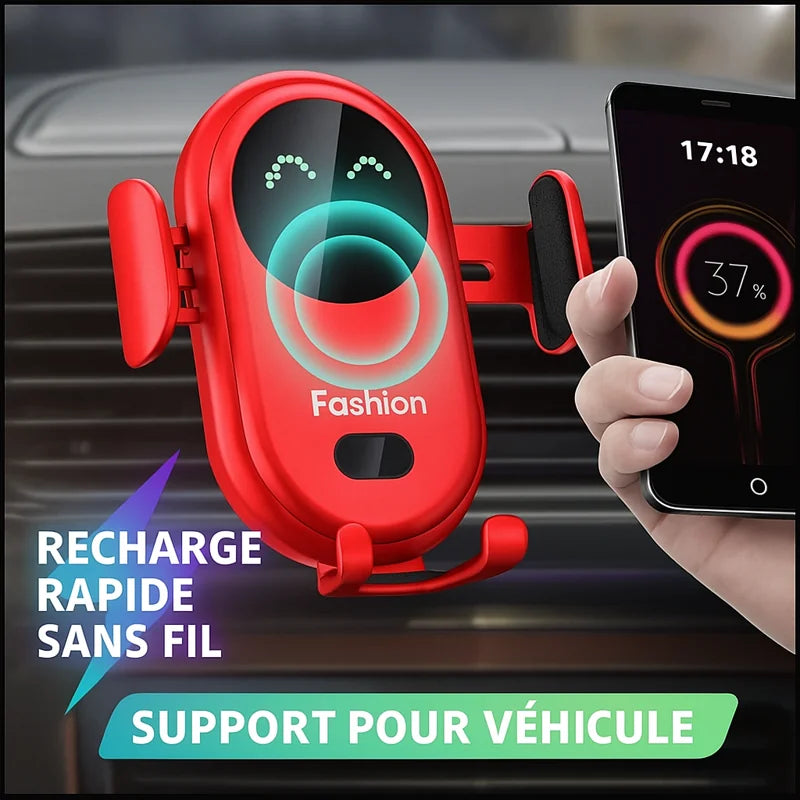 Support Voiture Qi Sans Fil – Détection Infrarouge et Serrage Automatique S11